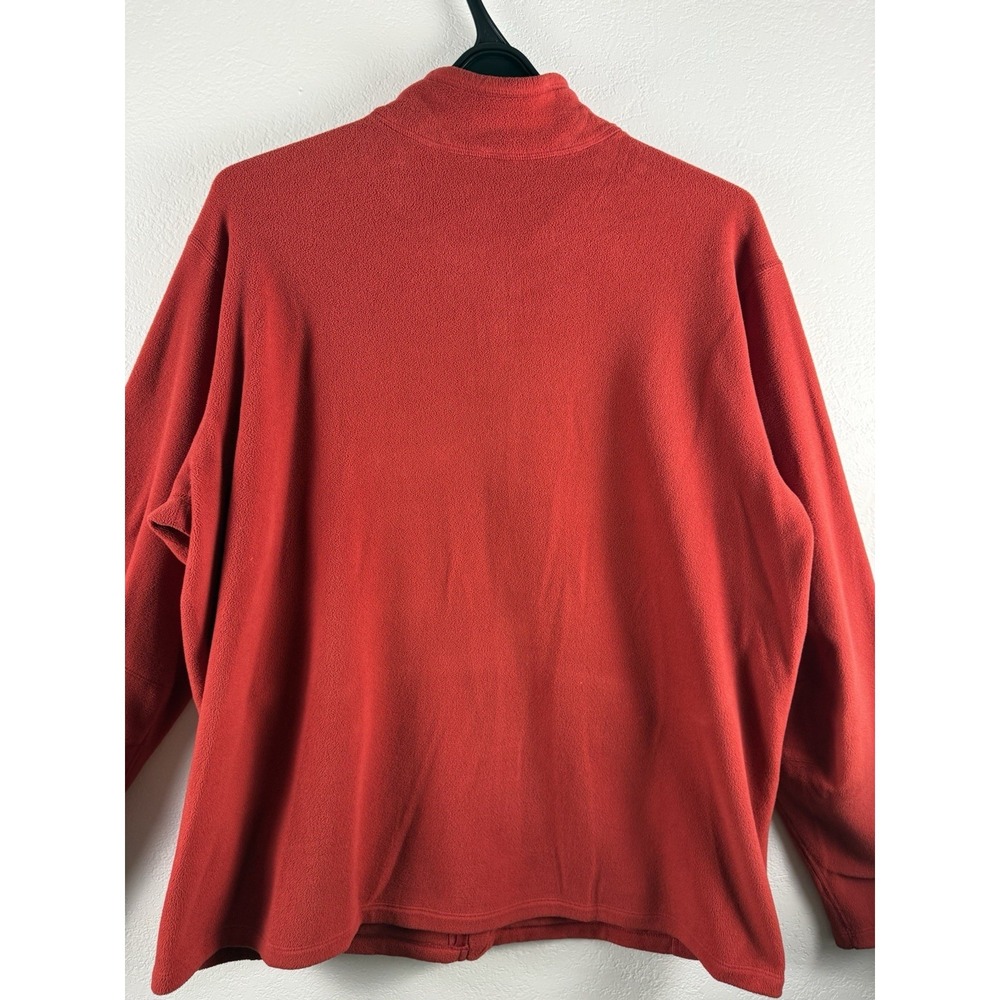 Eddie Bauer Asent Mens Full Zip Fleece Jacket Red Black Trim XL‎ Performance - Picture 5 of 8